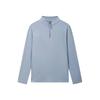 Men's WHITE T-Shirts Men's Leisurely Blue-BU Stand Collar Moderate