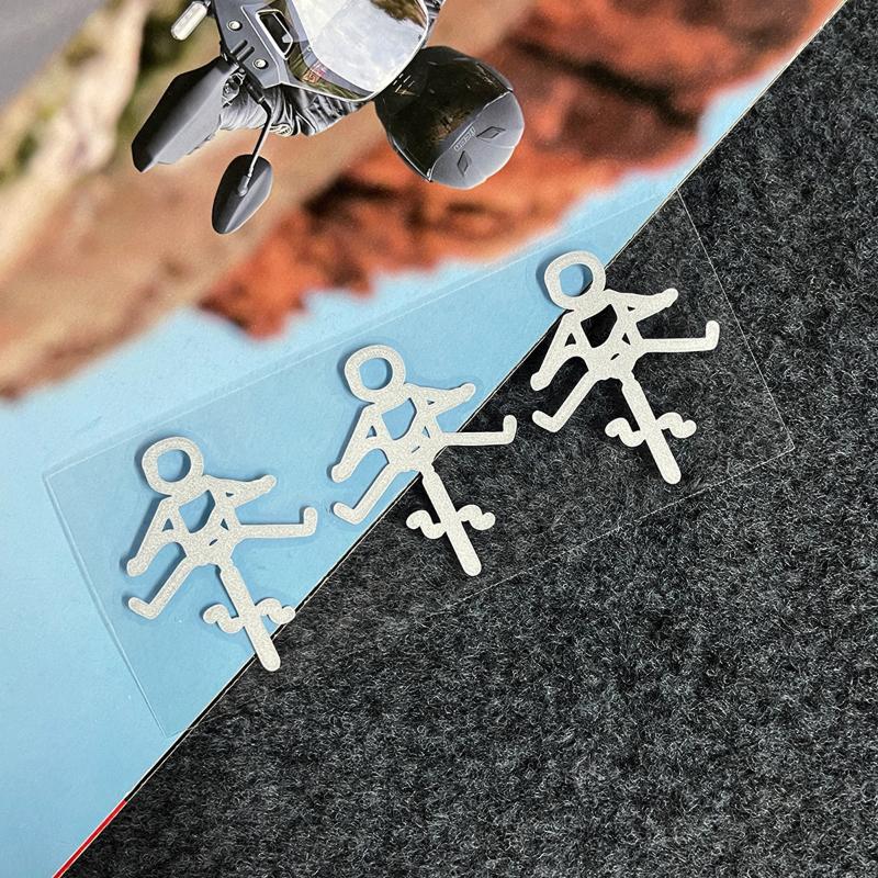 

[Q]3Pcs/set Reflective Road Bike Top Tube Frame Self-Adhesive Vinyl Decals Be Careful While Riding Bicycle Stickers Accessories