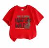 Kids Boys Girls 100% Cotton Crew Neck Short Sleeve T-Shirt, Keep Nature Wild Bear Pine Tree Print Casual Tees for Outdoor Hiking Nature Loving Childre