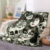 1pc Kiss Band Merchandise Flannel Blanket [Cozy Throw Blanket] For Sofa, Bed, Travel, Camping, Livingroom, Office, Couch, Chair, And Bed