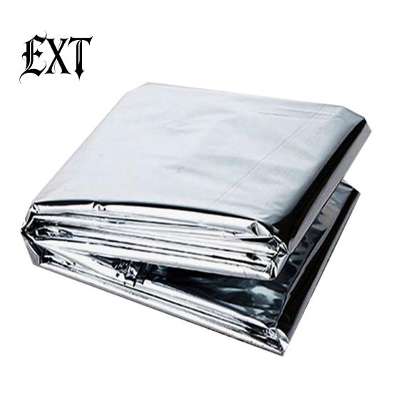 Survival Foil Exquisite Windproof Warmer Traveling Mat Aid Rescue Blanket for Outdoor Emergency серебряный