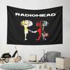 Radiohead Artistic Silhouettes Pattern Wall Hanging Tapestry Decorative Tapestry Home Decor for Bedroom and Living Room