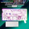 RGB Mat HD Print Gamer Keyboard Pad XXL Anime Pink Girls Rubber Mouse Pad Kawaii Non-Slip Desk Mat Large Gaming PC Expansion Pad