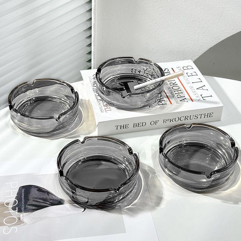 Modern Minimalist Glass Ashtray for Home, Hotel, or Office
