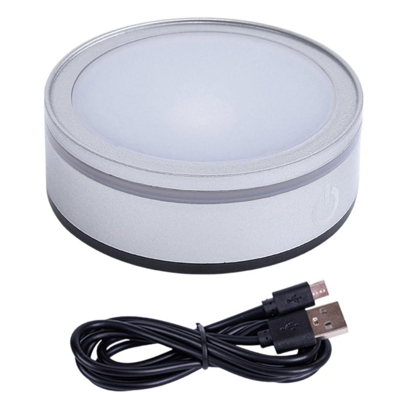 Multiple Color Changing Touch Control LED Crystals Lamp Base with Adjustable Brightness for Atmospheres Lighting