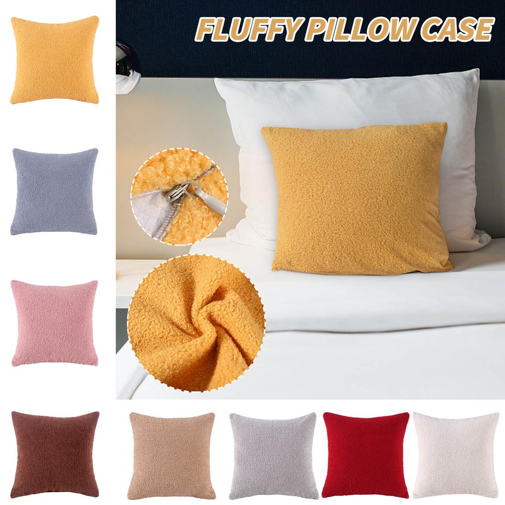 Buy Plush Pillow Case Sofa Cushion Teddy Pillow Case Bedside Soft Bag