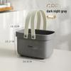 Portable Plastic Bath Storage Basket for Bathroom and Dorm Use