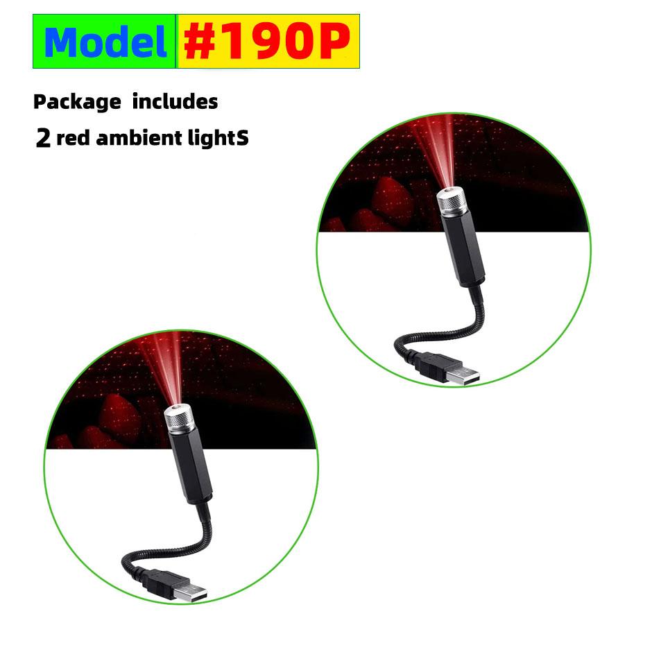 Mini LED Bil Tak Stjärna Nattljus Projektor Atmosfär Galaxy Lampa USB Dekorativ Justerbar för Auto Tak Rum Takdekor