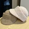 Ladies Elegant and Breathable New Autumn and Winter Temperament Versatile Short Brim Peaked Hat Warm Knitted Hat Trend