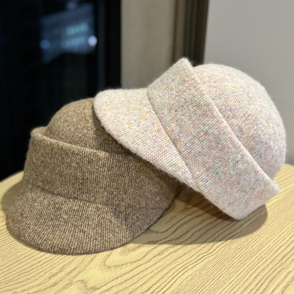 Ladies Elegant and Breathable New Autumn and Winter Temperament Versatile Short Brim Peaked Hat Warm Knitted Hat Trend