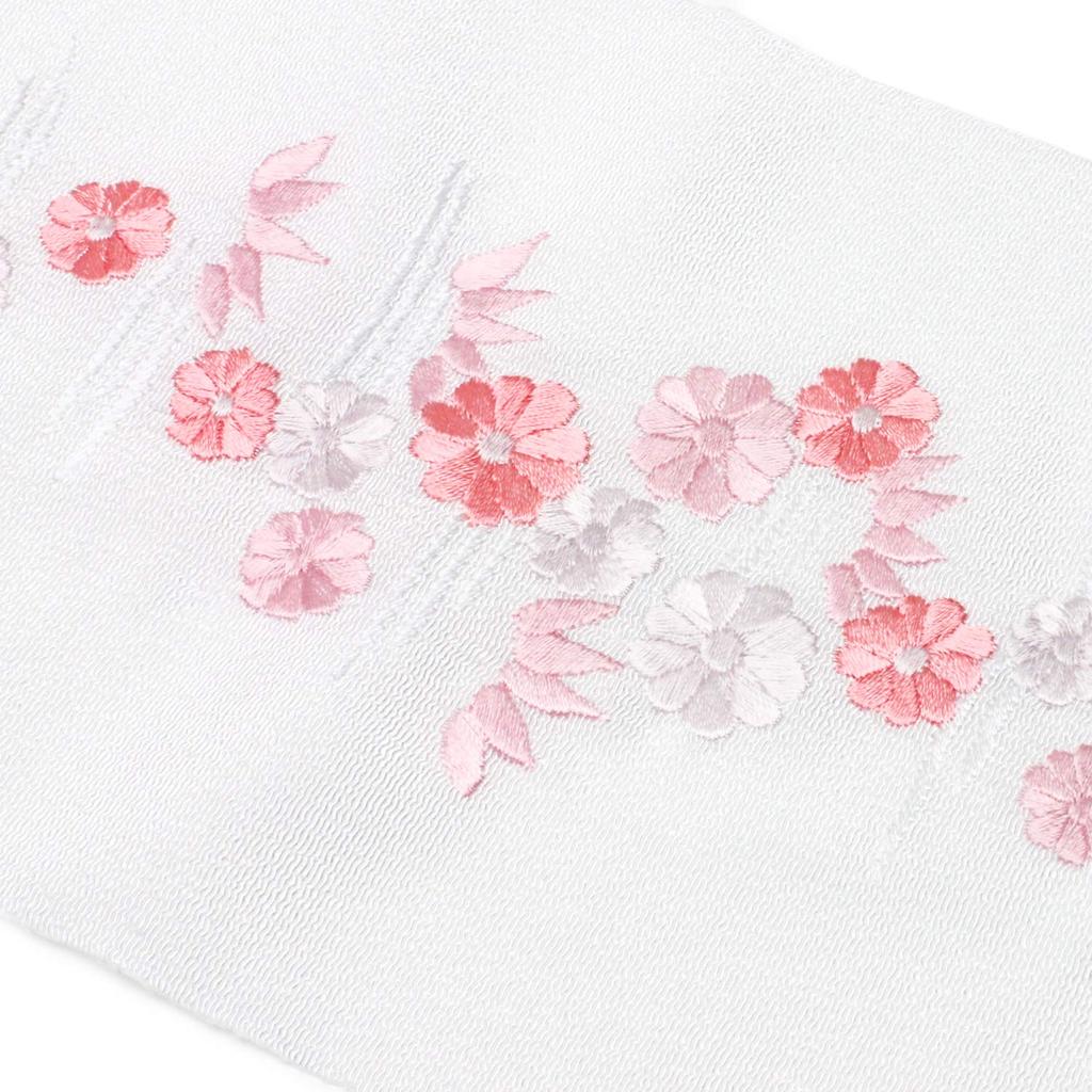Embroidered half small floral half single item [KYOETSU] collar, pattern, collar, white, (7)