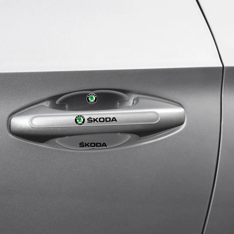 Lfcgh5 Auto Türschale Griff Kratzschutz Aufkleber Auto Kollisionsschutz Streifen für Skoda Octavia Superb Rapid Kodiaq Karoq