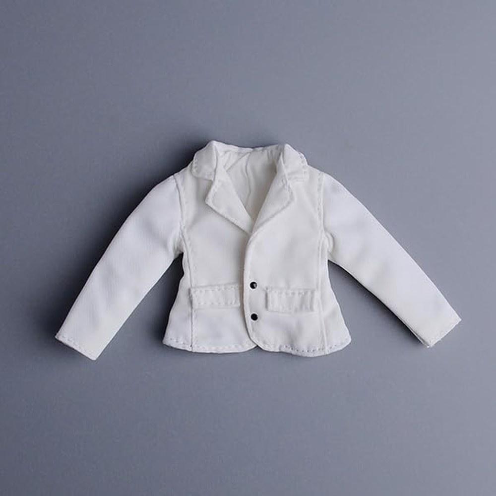 LOUGIDBVAZ 1/12 Scale Male and Female Clothing Suit Vest Ball Gown Party Wear White A