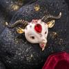 Unique Rhinestone Goat Brooch Scratch-resistant Alloy Animal Sheep Pin for Women Men Formal Wear Decoration Gift
