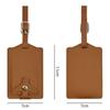 Durable PU Leather Luggage Tag Airplane Buckle Thickened Suitcase Label Flip Cover Anti Lost Boarding Pass Luggage
