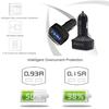 DC 5V 3.1A 4 in 1 LED Digital Voltmeter Ammeter Thermometer Dual USB Universal Car Charger Voltage