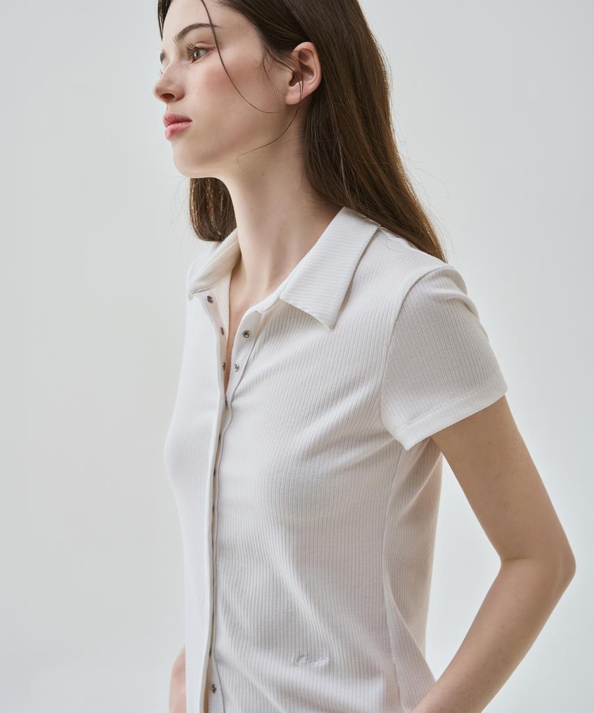 Deuloupisumeon Supple Jersey Collared Short Sleeve T-Shirt [Black]