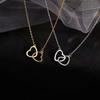 Net Red Love Necklace Female Simple Korean Version Heart-shaped Necklace Collarbone Chain Girlfriends Necklace Gift Collares