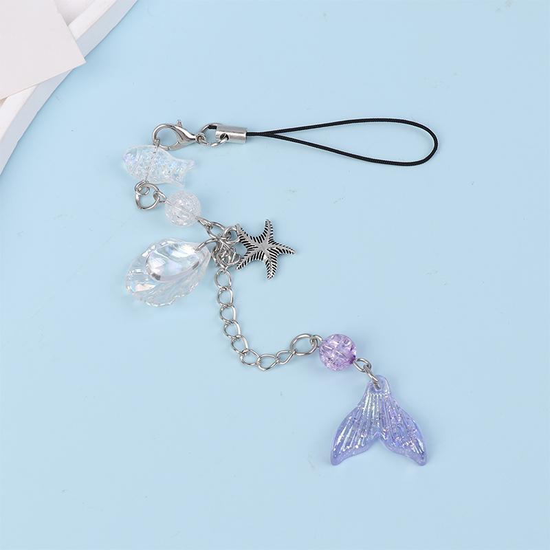 Sirenă stea de mare farmec telefon estetic șnur breloc breloc Y2K bijuterii geantă aparat de fotografiat pandantiv accesorii lucrate manual