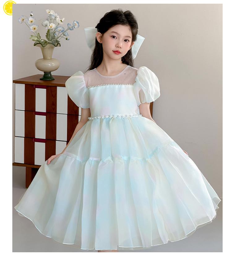 Summer Bubble Sleeve Princess Dress for Girls 2026 New Summer Children's Day Performance Skirt, Sweet Style Dress for Adults