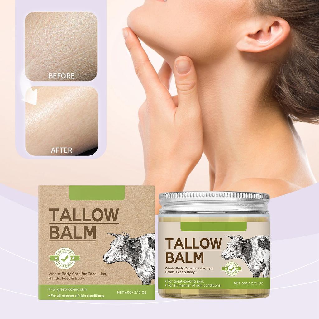 Tallow Skin Care Moisturizer Reduces Dryness Nourishes Skin Maintains Skin Elasticity.