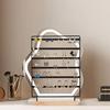 6-Tiers Earring Holder for Hanging Earrings Ear Studs with Wood Base Women Girls