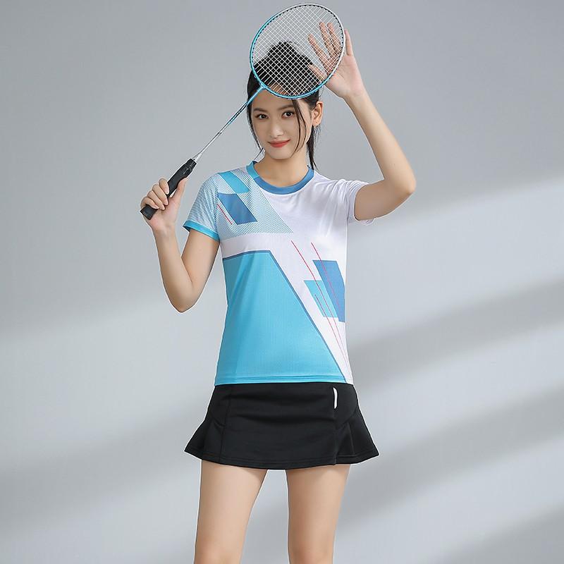 Quick-Dry Badminton Sport Set Men Women Athletic Wear Tennis Volleyball Table Uniform With Number Printing