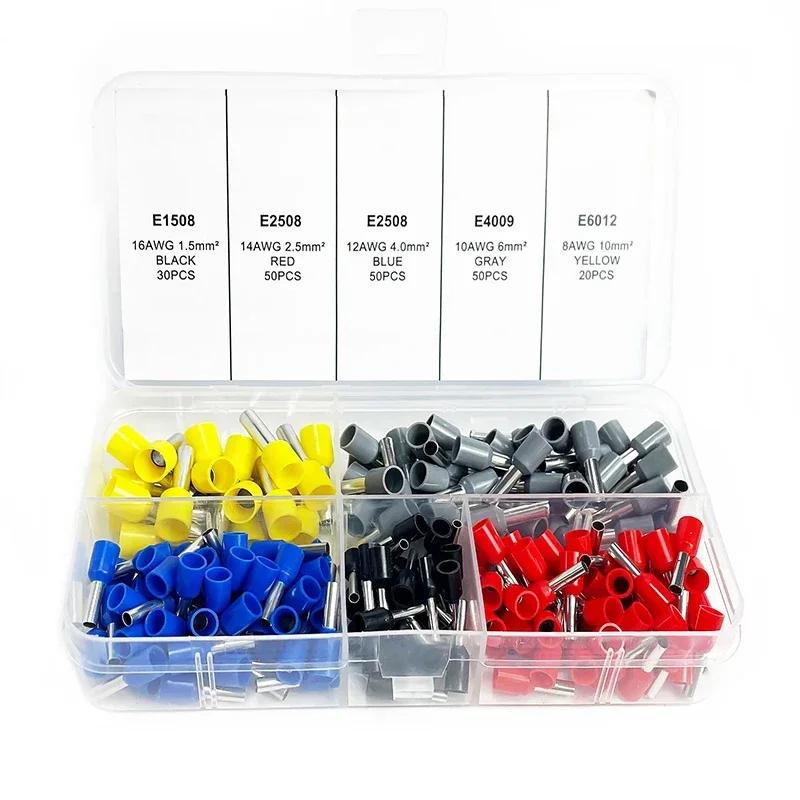 200-1900Pcs Electrical Tube Insulated Terminal VE Tubular Crimp Terminals Wire Cable Connector Ferrules Terminal Connectors
