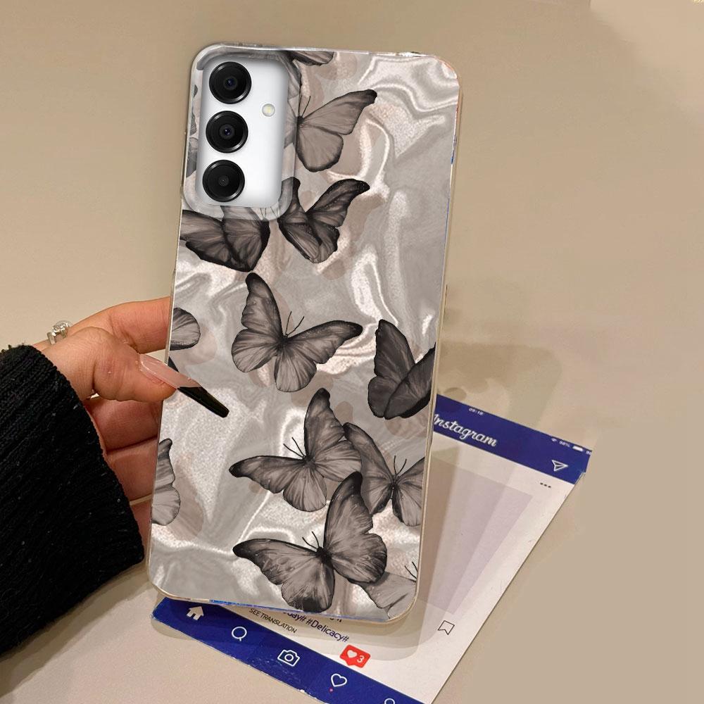 Purple Butterfly Water Wave Texture Phone Case for Samsung Galaxy A55 A56 A36 A26 A16 A54 A14 A24 A06 Shell Silicone Back Cover