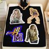 Miley Stewart Printed Flannel Blanket, Soft Throw for Bedroom Sofa, Washable, Fan Merchandise, Great Gift.