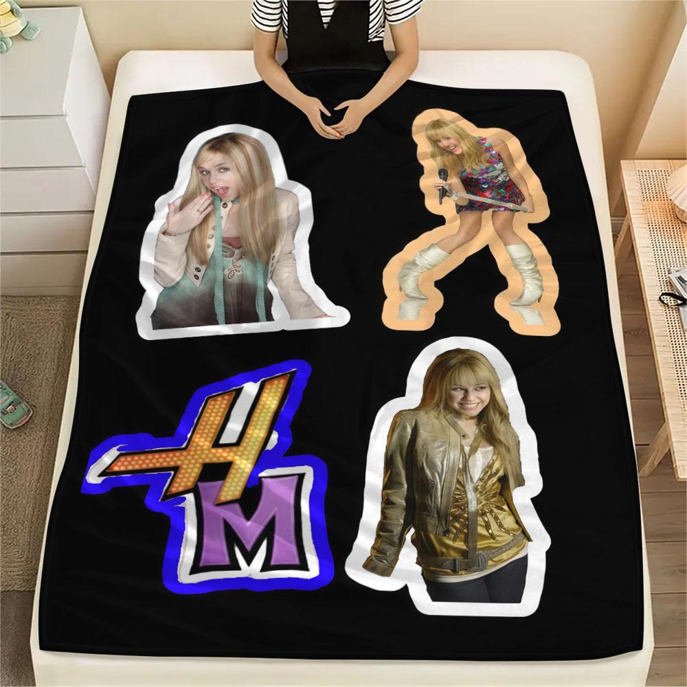 Miley Stewart Printed Flannel Blanket, Soft Throw for Bedroom Sofa, Washable, Fan Merchandise, Great Gift.