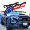 ABS TRD Car Three-color National Flag Grille Emblem Mesh Slotted Grill Auto Badge Accessories