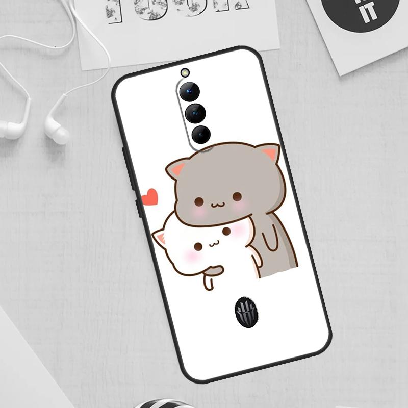 Mochi Peach Cat Case For Nubia Red Magic 8 8S Pro Plus Red Magic 9 Pro Plus 6 7 6S 7S Pro 5G 5S 6R Cover