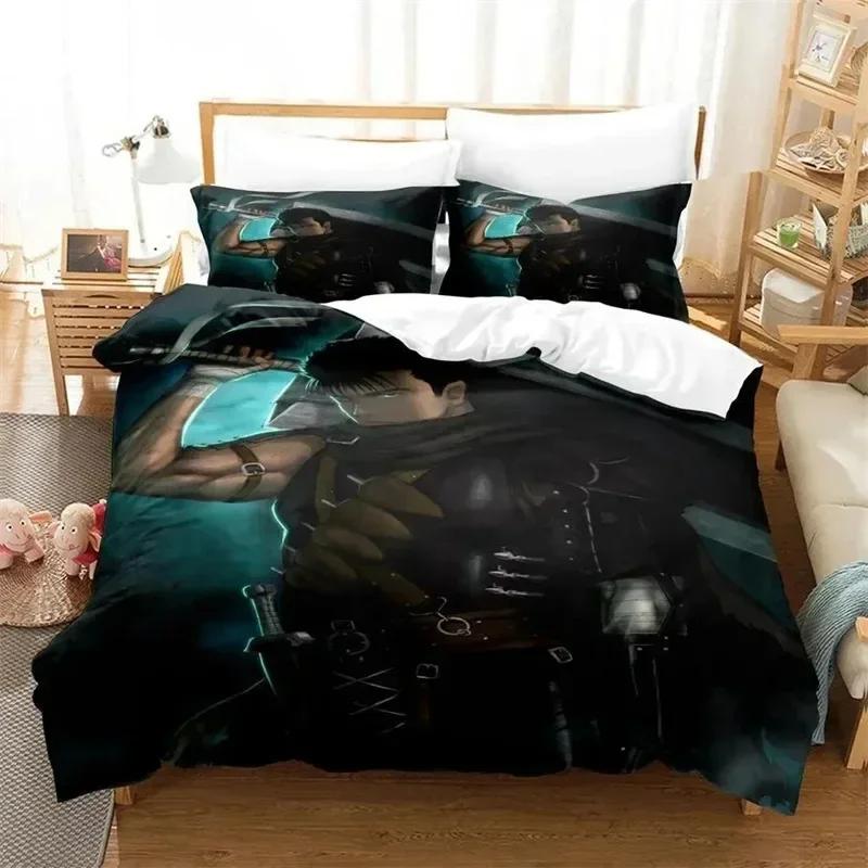 Anime Berserk 3D NEW Duvet Cover Pillowcase Bedding Set Adult Boy Girl Bedroom Decoration Children Single Double Large