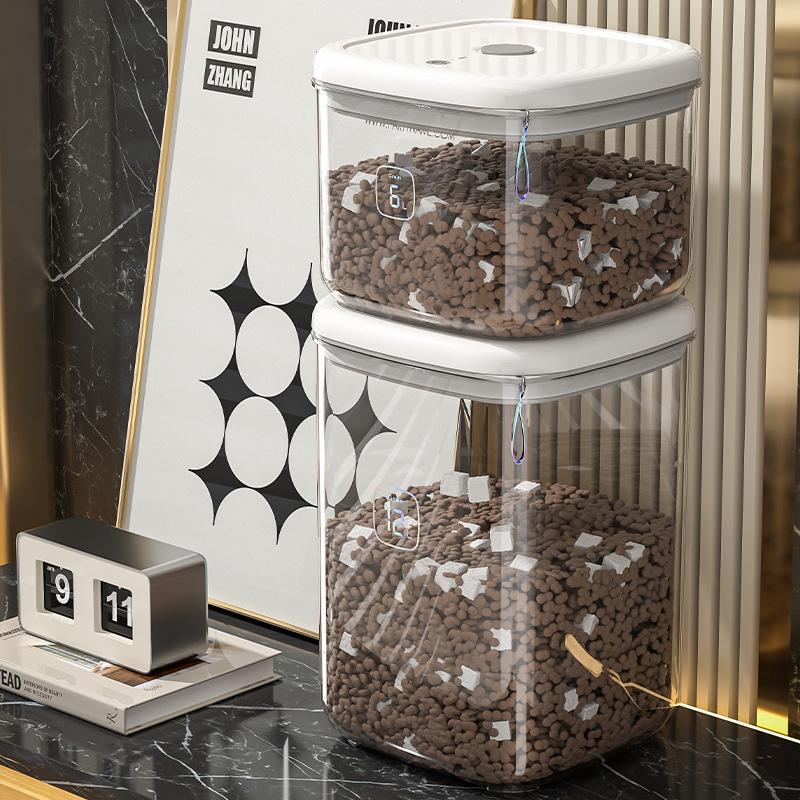Pet Food Storage Container: Moisture-Proof, Sealed Cat/Dog Food Bucket and Grain Storage Box