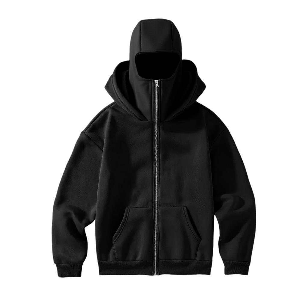 Damen Doppel-Lagen Kapuzen-Reißverschluss-Hoodie-Jacke