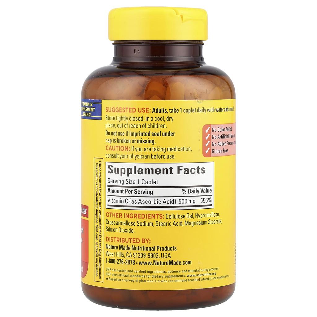 Vitamin C, 500Mg, 500 Tablets