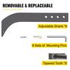 Box Blade Shank, 18" Scarifier Shank, 4 Holes Box Scraper Shank, Ripper Shank with Removable Tapered Teeth and Pins, Adjustable Shanks Assembly for