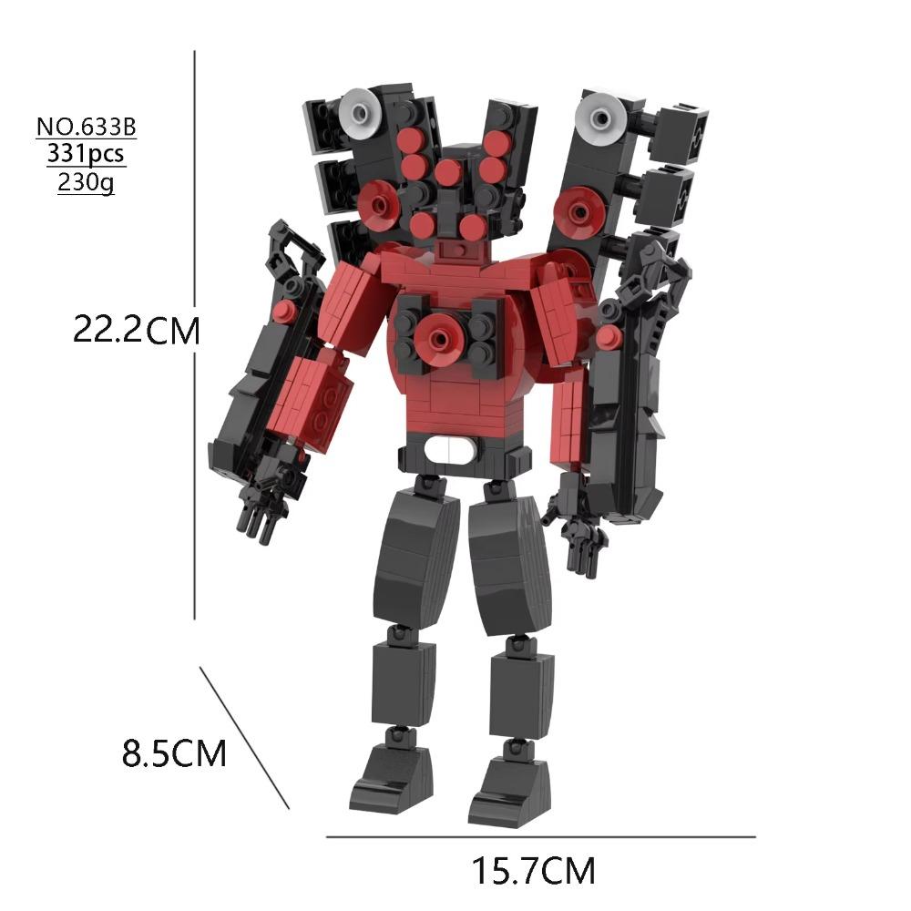 Skibidi Toilet Titan TV Man Speakerman Horror Game Bosses Camara Building Block Cartoon Doll Model Kids Birthday Halloween Gift