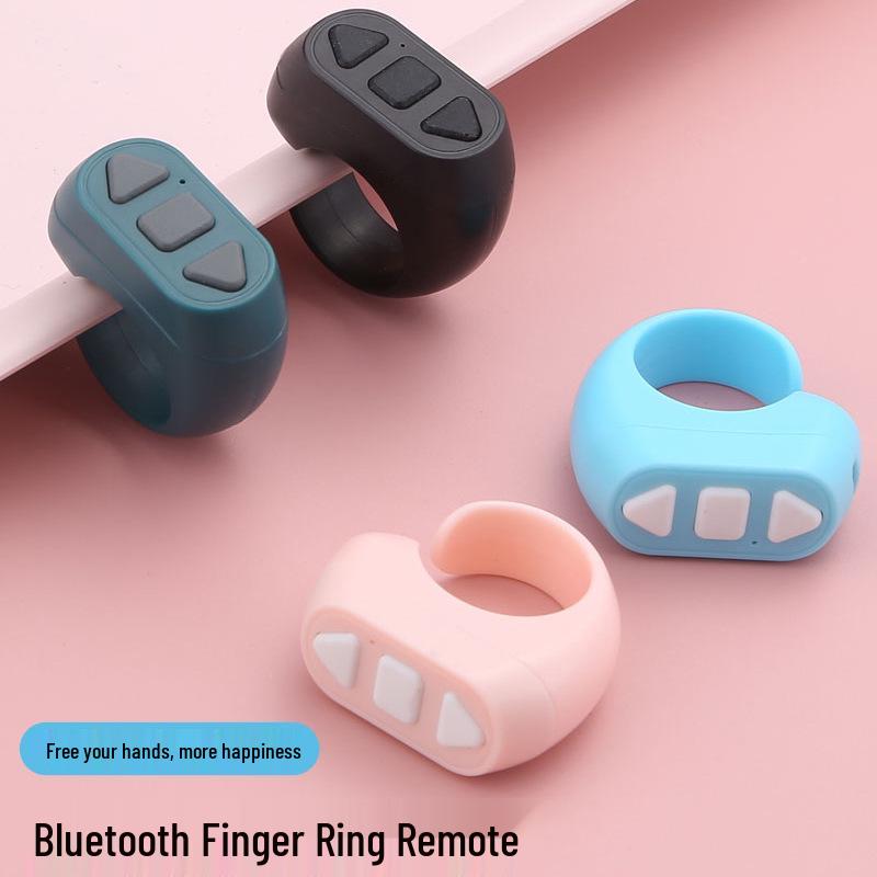 Bluetooth Finger Ring Remote Control with Charging Case: Camera & TikTok Selfie Controller