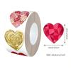 Rollenförmige Valentinstags-Herz-Liebesaufkleber für Geschenke, Hochzeiten, kommerzielle Dekoration, nicht trocknende Klebeetiketten