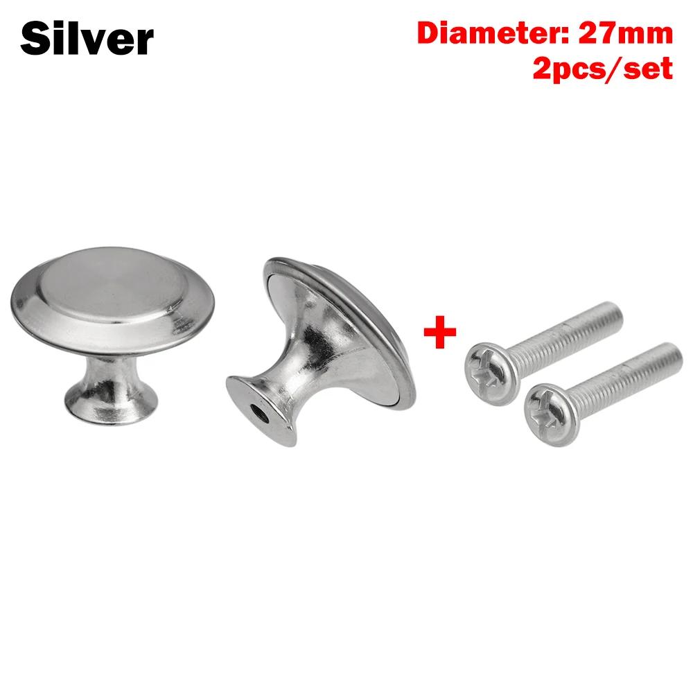 Round Alloy Cabinet Handles Knobs Kitchen Cupboard Door Wardrobe Pulls Drawer Furniture Hardware Fittings