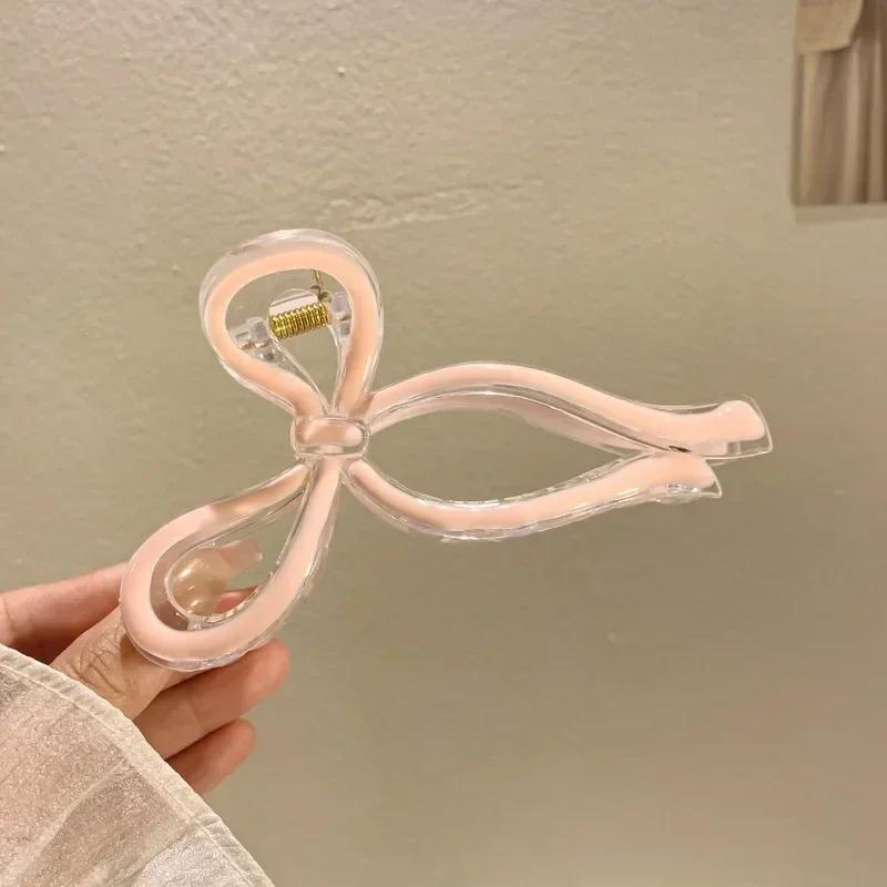 

Градиентный темпераментный коготь для волос для женщин, женская заколка-акула, милый бант, зажим для волос на затылке, корейские аксессуары для укладки 11cm