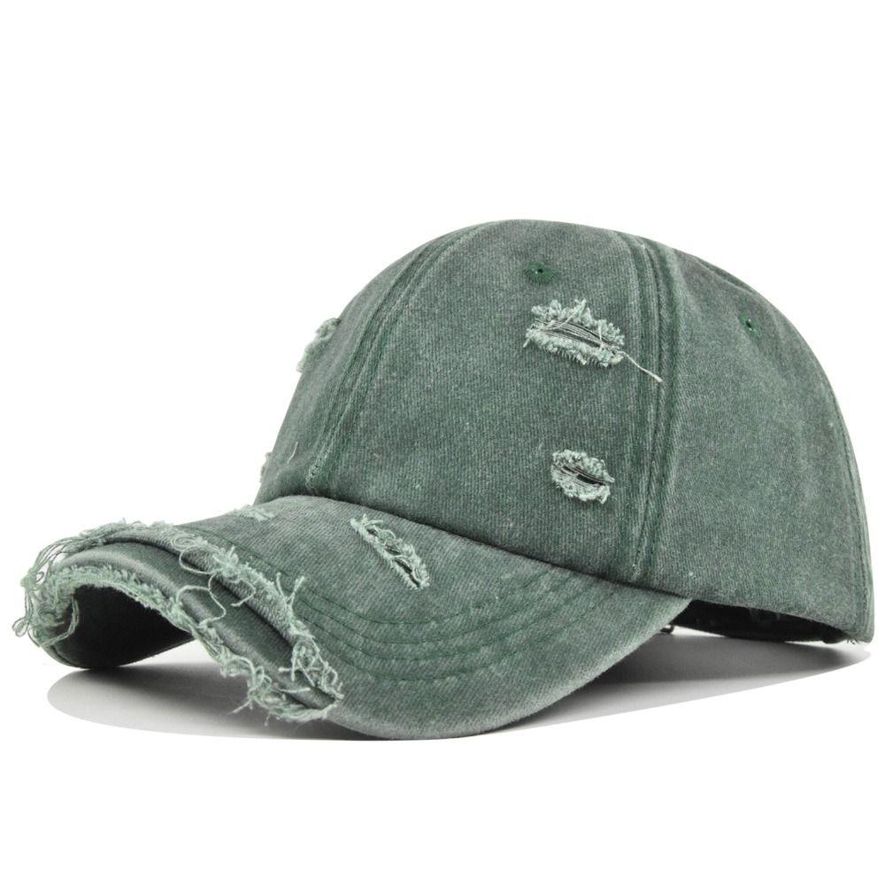 Distressed Baseball Hats Broken Hole Sunscreen Hats Fashion Peaked Cap  Man Women Outdoor Sports