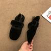 Mode Winter Pelz Ballerinas Damen Warme Plüsch Mary Janes Freizeitschuhe Outdoor Schuhe mit runder Spitze