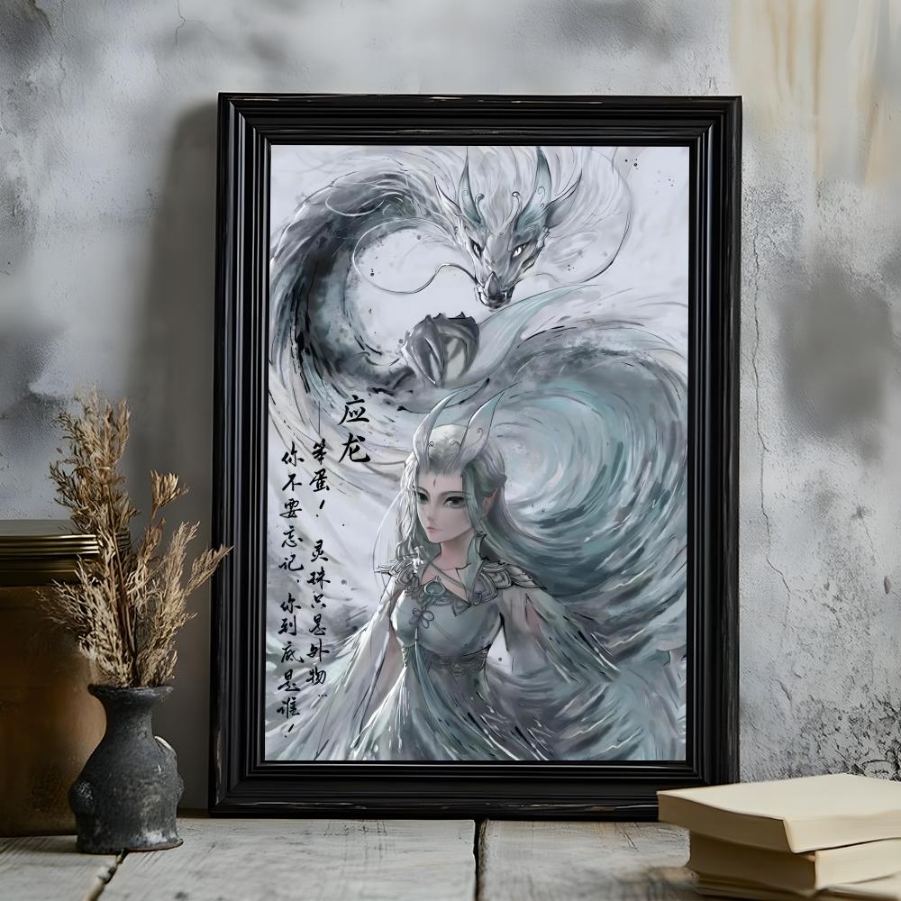 Nezha Demon Child Stirs the Sea Poster HD Versatile Waterproof Wall Art Self-Adhesive Decor for Any Space Ideal Gift