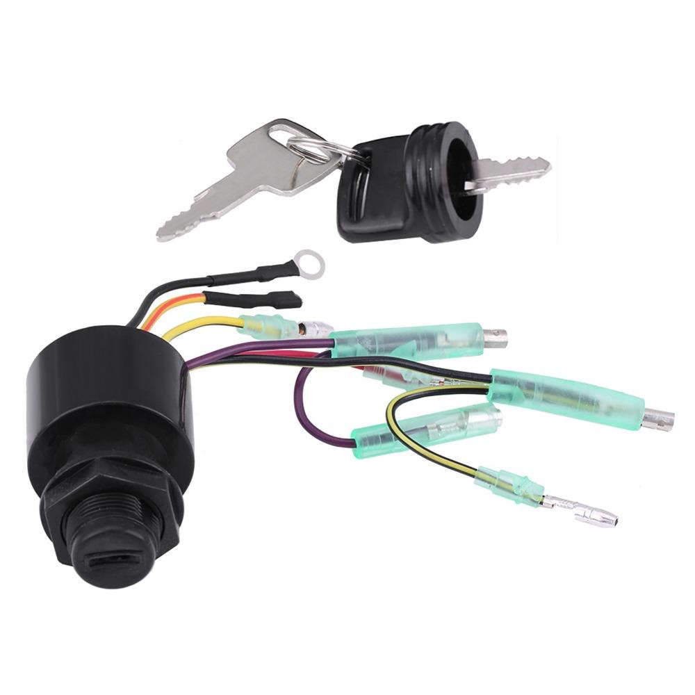 Keyed Boat Ignition Switch Assembly Outboard Starter Reliable Ignition Key Switch Marine Engine