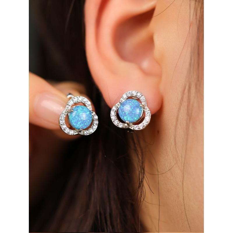 

Wish new micro-inlaid clover stud earrings, stud earrings, earrings