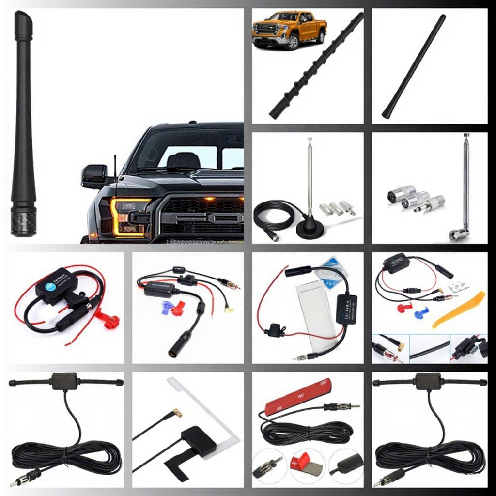 Auto-Dachantenne FM-024 Gewindehalterung Kurz 18cm Gummi-Mastantenne für Auto/LKW Autoradio AM/FM Empfang Ersatz