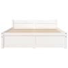 Solid Wood Bed White 120 X 190 Cm